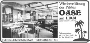 Wiedereröffnung der Oase im Oktober 1981