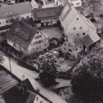 Luftbild mit der Kastanie in Oberschöllenbach